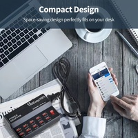 Chargeur Multi-Ports Usb Rapide 10 Ports 12A 60W, Station de Recharge Puissante pour Téléphones (7, 5, 5S, 6, 6S Plus) et Tablettes (Pad, Lg), Adaptateur Secteur