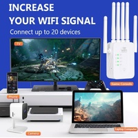 Amplificateur de signal WiFi 5G haute vitesse, répéteur double bande AC1200 1200 Mbps, amplificateur sans fil, gain 85 dB, couverture 100 m