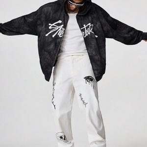 Nouveau Hoodie Hiver 2025 Tendance Streetwear Rétro Délavé Effet Usé Oversize 100% Coton Imprimé Numérique Personnalisé Épaules Tombantes - Product Image 3