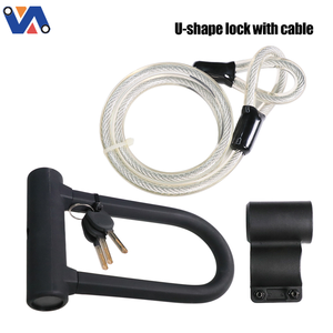 Nouveau cadenas en <span class=keywords><strong>U</strong></span> pour vélo, <span class=keywords><strong>antivol</strong></span>, pour VTT, vélo de route, accessoires de vélo, cadenas en <span class=keywords><strong>U</strong></span> avec câble, entrepôt européen - Product Image 5