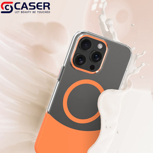 Buona qualità trasparente forte magnetico guscio del telefono rigido superiore e <span class=keywords><strong>inferiore</strong></span> Splicing colore corrispondente custodia del telefono per Iphone 16 15 14 - Product Image 3