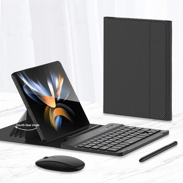 Ultra Portable  Keyboard Mobile Phone Cover for Huawei MateX2 Plain Leather Phone Cover with Magnetic
