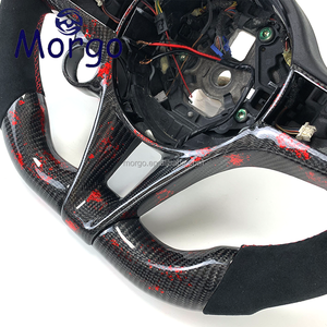 Accessoires intérieurs de voiture, volant sport rouge en fibre de carbone forgée avec LED RPM et chauffage pour <span class=keywords><strong>Alfa</strong></span> <span class=keywords><strong>Romeo</strong></span> Giulia <span class=keywords><strong>Stelvio</strong></span> <span class=keywords><strong>Tonale</strong></span> - Product Image 3
