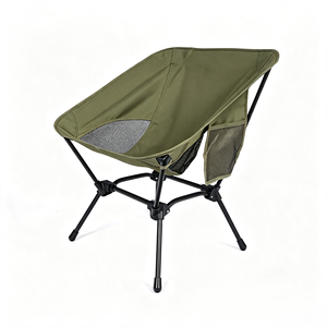 Modern Outdoor Stainless Steel <b>Folding</b> Moon Chair with 600D Oxford Fabric Fishing Chair for Hiking Beach & Park - Product Image 3