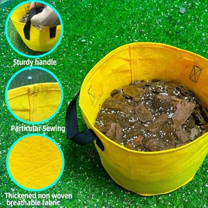 Sac de plantation en <span class=keywords><strong>feutre</strong></span>, sac de culture pour légumes et fleurs, seau de plantation en tissu non tissé - Product Image 3