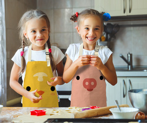 Tạp Dề Trẻ Em Bằng Vải Polyester In Hình Động Vật Dễ Thương Newnest Để Nấu Ăn - Product Image 3