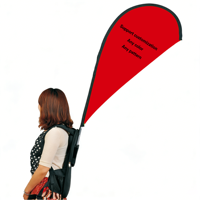 Drapeau publicitaire portable QCP personnalisé pour l'extérieur, sac à dos publicitaire, bannière publicitaire numérique, impression numérique, fibre de verre, imperméable