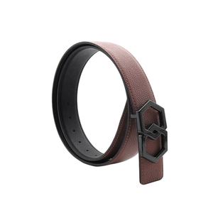 Cinturones reversibles de cuero genuino para hombre, con hebillas de acero inoxidable de lujo personalizadas, negro y marrón - Product Image 6