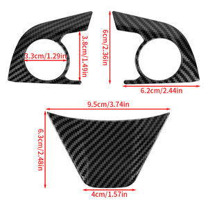 Garniture de volant Toyota Camry, motif en fibre de carbone, revêtement ABS, style classique, accessoire automobile 2018-2021 - Product Image 4