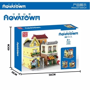 Mork 16008 Set di Costruzioni Caffetteria per Bambini, Giocattolo Educativo Street View <span class=keywords><strong>Lepini</strong></span> con LED Luminosi, Mattoncini Fai-da-Te, Regalo - Product Image 5