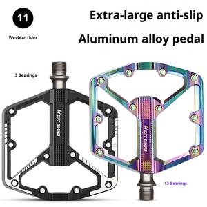 Pédales pour vélos de route, 3 roulements, alliage d'aluminium, axe en acier au chrome-molybdène, ultralégères, étanches, 7 couleurs - Product Image 5