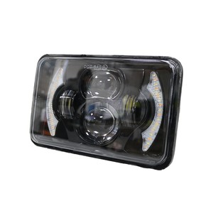 GOODZOOM Faro <span class=keywords><strong>LED</strong></span> da 5 Pollici con DRL e Indicatore di Direzione, Luce di Lavoro Rettangolare con Lente Proiettore Alta/Bassa Intensità, Compatibile per Camion e Auto - Product Image 2