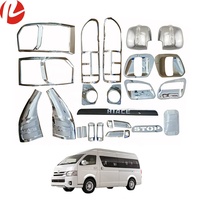 Kit d'accessoires chromés ABS pour Hiace Van KDH200 2014-2016, poignée de porte, cache de lampe automatique, pièces de carrosserie, kit chromé
