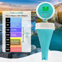 Moniteur de qualité de l'eau intelligent 6 en 1 : testeur de CE, de pH, d'ORP, de température, de chlore et de salinité pour piscines, aquariums et bacs à poissons