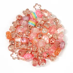 60 conjuntos de resina acrílica grânulos arco-íris liga definir jóias hot girl atacado