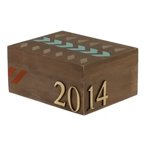 Newell Licht Zeshoekige Presentatie Fles En Chocolade Houten Stash Box Met Divider