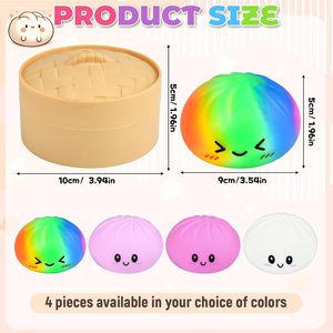 Dumpling Squishy Toys Steamed Bun Squeeze PU Slow <b>Rebound</b> Decompression Sensory Toy 14+ Unisex Hot Selling - Product Image 5
