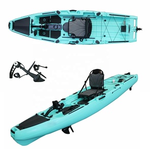 Kayak à pédales rotomoulé pour la pêche, canoë, kayak individuel en plastique rigide, 10,5 pieds, PE, canoa personnalisé, <span class=keywords><strong>kano</strong></span>, kayak à pédales de 10 pieds - Product Image 2