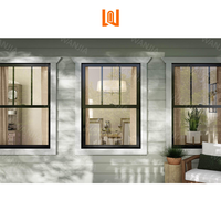 Fenêtre simple moderne personnalisée à guillotine en aluminium Dernière conception Rideau à persiennes coulissant vertical pour intérieur pour extérieur
