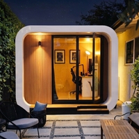 Cabaña de Trabajo Exterior Tipo Apple, Estructura de Acero, Casas Contenedor, Hogar Modular para Oficina, Sala de Espera de Aeropuerto, Cobertizo de Jardín, Gimnasio