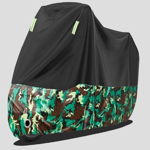 Cubierta de ciclomotor de poliéster impermeable resistente a los rayos UV Camuflaje negro Diseño de dos tonos Protección de cuatro estaciones 90% Protección UV - Product Image 3