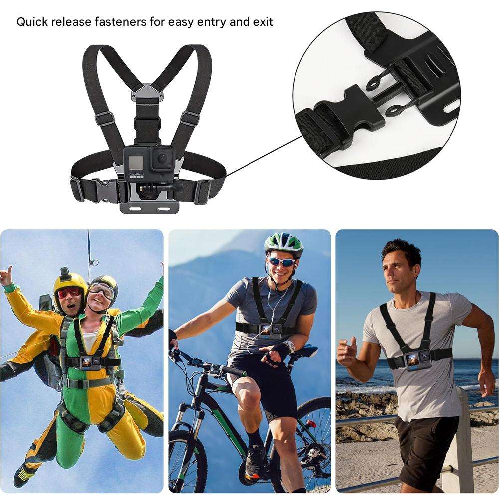 Hongdak for gopro Accessories Bundle 14 in 1 Outdoor Waterproof Housing Screen for Go Pro