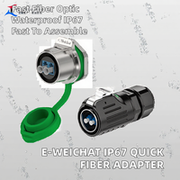 Adaptateur de puissance à fibre optique à assemblage rapide E-Weichat pour hommes et femmes, étanche IP67, haute vitesse, connecteur circulaire