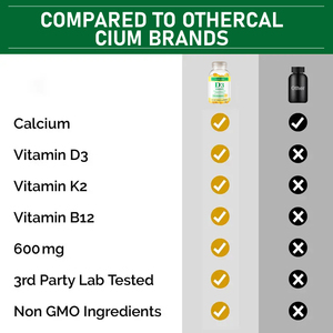 Vitaminas Softgel personalizables y suplementos para la salud de los dientes y los huesos 5000iu Vitamina D3 K2 Cápsulas con ingredientes naturales - Product Image 6