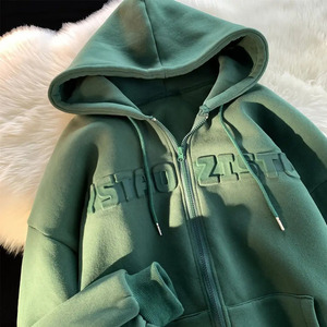 เสื้อฮู้ดกำหนดลายนูนทรงโอเวอร์ไซส์ของผู้ชาย3D - Product Image 5