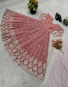 New Designer Party Wear Beautiful <b>Fancy</b> Digital Simple Gown with Dupatta High Quality Dresses Premium Fabric Dress - Product Image 5