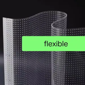 Film LED flexible pour rideau de signalisation numérique, souple, transparent, pour fenêtre, flexible, flexible, LED P6/6.25/8/10