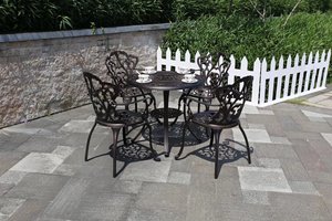 Bureau et chaise <span class=keywords><strong>de</strong></span> <span class=keywords><strong>manger</strong></span> <span class=keywords><strong>de</strong></span> balcon extérieur petite table basse cour <span class=keywords><strong>jardin</strong></span> chaises en fonte d'aluminium loisirs mobilier d'extérieur - Product Image 4