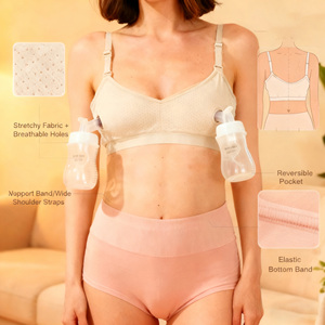 Ropa íntima para mujer, tela flexible y suave, Sujetador de lactancia para mujer, manos libres, agradable a la piel, fácil de limpiar y duradero - Product Image 4