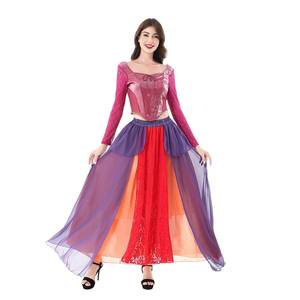 Costume de sorcière reine d'Halloween, robe longue médiévale gothique, tenue de scène pour carnaval - Product Image 6