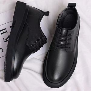 Spring Big-Toe Business Casual <b>Shoes</b> with Lace-Up <b>Soft</b> <b>Soles</b> and Non-Slip Design <b>SHOES</b> Men's Formal Black Leather Loafers - Product Image 1