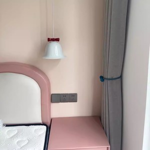 โคมไฟแขวนสีครีมสไตล์ฝรั่งเศสพร้อมกระดิ่งสร้างสรรค์และโบว์ทันสมัยสำหรับห้องเด็ก ห้องโถง ห้องรับประทานอาหาร - Product Image 2