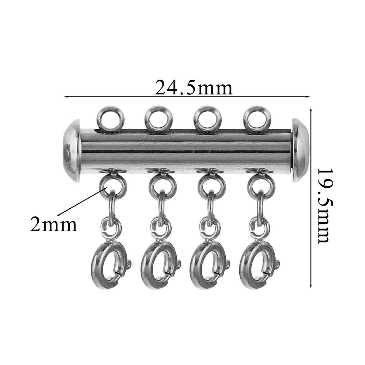 Boucle à ressort en acier 6mm-4 trous
