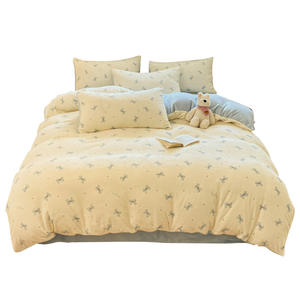 Комплект постельного белья из флиса Class Milk, 4 предмета |   Утолщенный зимний пододеяльник из кораллового флиса |   Комплект из <span class=keywords><strong>3</strong></span>-х предметов: простыня с флисовой подкладкой, 200TC - Product Image 3