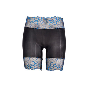 Glimmer Camellia Glossy Boxer Briefs Transparent 3D Embossed Lace Sexy Panties For Women Satin Nylon Control Panties - Product Image 5