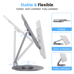 360 rotasyon ergonomik katlanabilir taşınabilir çok açılı ayarlanabilir manyetik <span class=keywords><strong>iPad</strong></span> tutucu <span class=keywords><strong>iPad</strong></span> Pro için <span class=keywords><strong>stand</strong></span>ı/hava <span class=keywords><strong>stand</strong></span>ı - Product Image 4