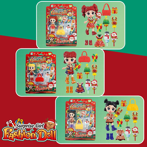 Jinying 2025 Muñecas de Vestir con Temática Navideña, Mini, Populares, con Accesorios, Juguete de Simulación para Niños, Regalo Festivo para el Hogar - Product Image 6