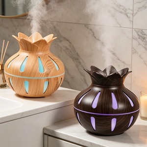 Natural Wood Texture <strong>Minimalist</strong> Style, Quiet Misting, Color Night Light, Ideal for Bedroom Office SPA Yoga - Product Image 3