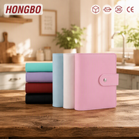 Agenda A7 Macaron Budget avec reliure en spirale Couverture vierge en similicuir comprenant des enveloppes et des feuilles budgétaires