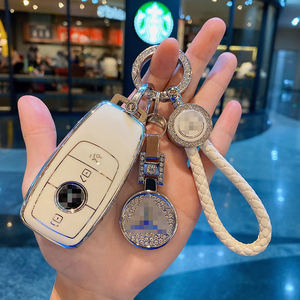 Nuova moda per auto portachiavi smart control 4 pulsante Mercedes Benz TPU per auto portachiavi custodia chiave per Mercedes - Product Image 3