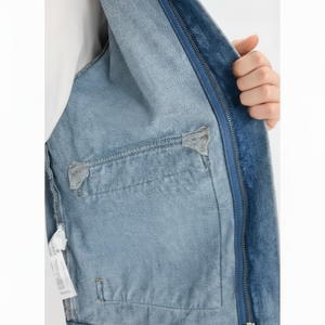 Veste en jean pour homme avec tarif personnalisé, légère et décontractée, respirante et confortable, veste en jean pour hommes, vêtements d'extérieur, tenues de fête - Product Image 1