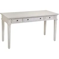 Cobblestone White Antique White 50-inch Solid Wood Writing Desk with Drawer Boxes