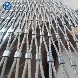 Flexible Ferrule Type Mesh Stainless Steel Rope Wire Mesh Net Rolls
