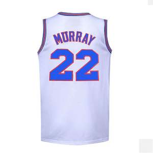 <span class=keywords><strong>Maillot</strong></span> de basket-ball blanc San Antonio <span class=keywords><strong>spurs</strong></span> #5 dejunte Murray 75e anniversaire ville Offre Spéciale 2022 nouveau - Product Image 1