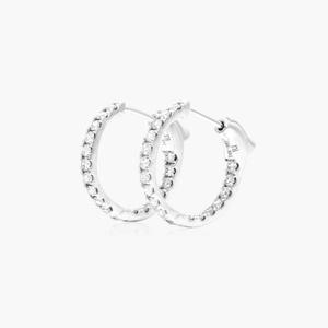 Elegantes Pendientes de Aro de Plata de Ley 925 Chapados en Oro con Moissanita, Joyería Fina de Moda Premium Brillante, Colección Elegante para Mujer - Product Image 2