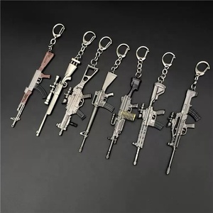 Cartoon Exquisite Mini Gun Knife Keychain Metal <b>Key</b> <b>Ring</b> Sub <b>Machine</b> Automatic Rifle Keychain B-1238 - Product Image 4